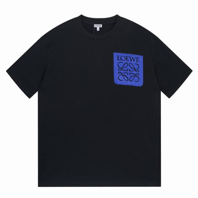 High quality Loewe high-density three-dimensional pocket logo embroidered short-