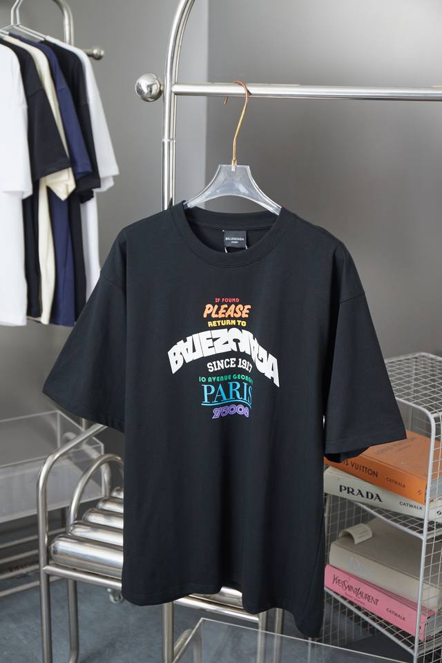 Balele 25Ss early spring new letter logo printed short sleeves Light luxury men
