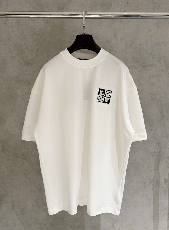 Strict quality control Louis Vuitton 25Ss Lv letter embroidered short sleeves Th