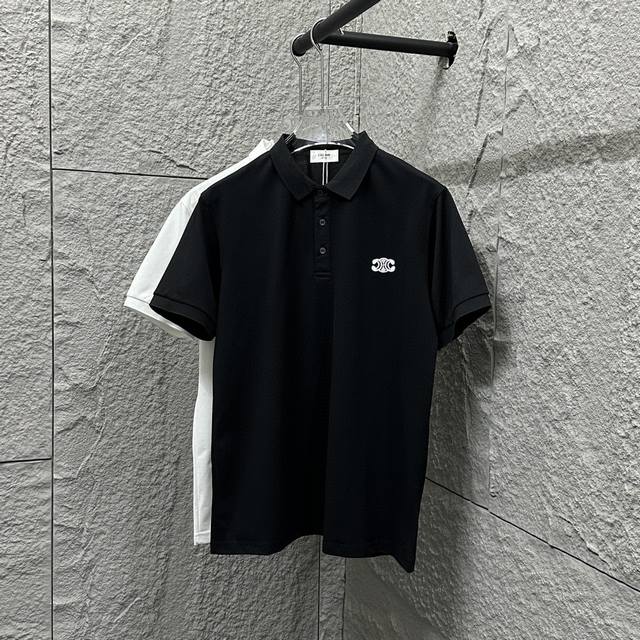 Celin*Short-sleeved Polo 2025 Spring and Summer New Simple Small Embroidery Pear