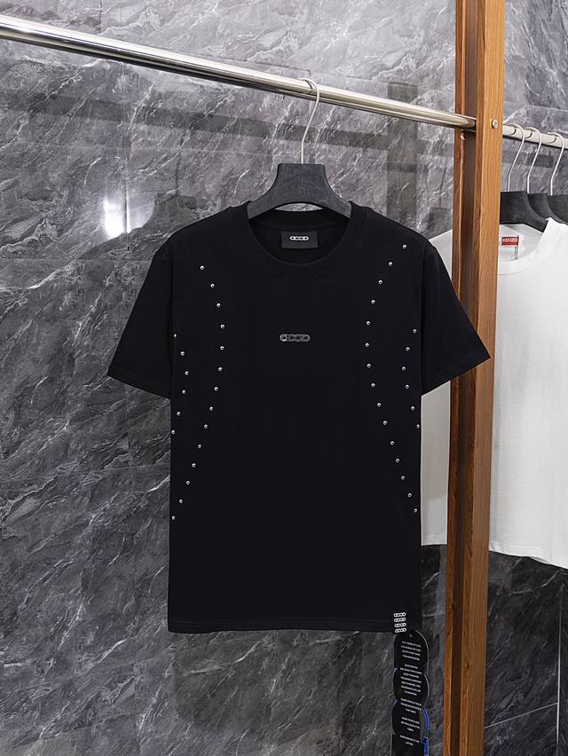 Style No. J78 Good Rand heavy letter rivet hot diamond embellishment round neck