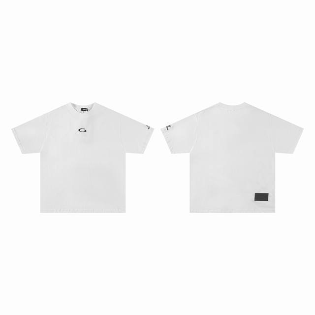 Welldone Moon niche fashion brand C small logo embroidered arm letters pure cott