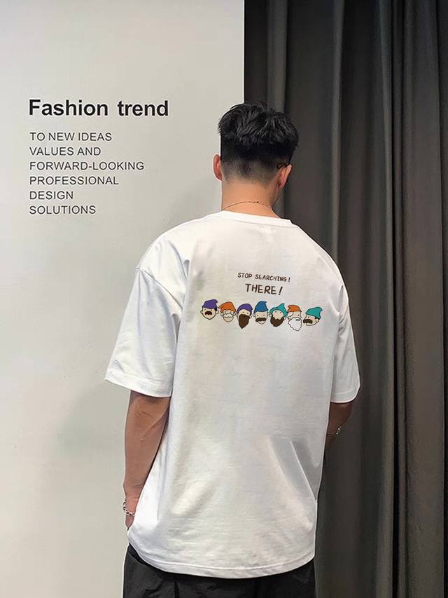 A370# Nike Nk small letter logo colorful little man "Stop Searching There" short