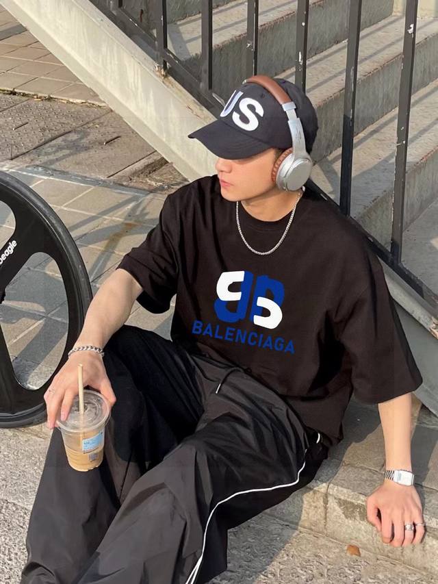 Style No. A225# Balenciaga joint model double B color matching letter big logo u