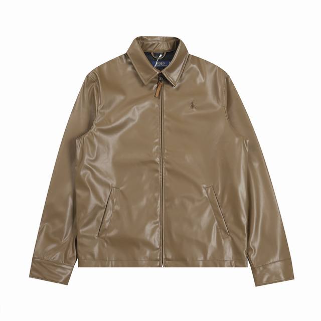 R47 Polo Ralph Lauren Ralph Lauren classic zipper solid color lapel long sleeve
