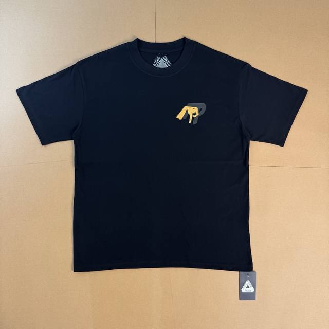 Palace Ss22 Valley Of The Shadows T-Shirt Black Finger geometric pattern short-s
