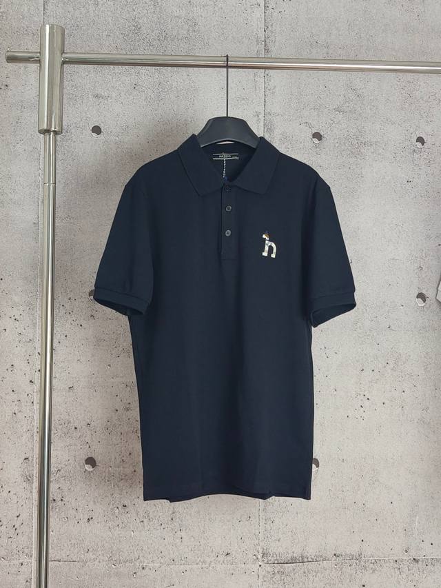 Real shot high quality version Haggis puppy embroidered Polo shirt with lapel sh