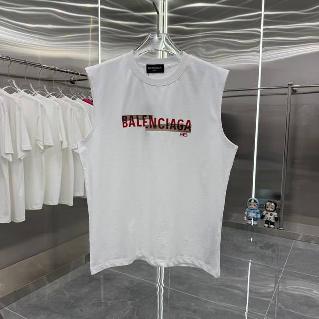 Bal Balenciaga 2025 summer new sleeveless vest thick plate silicone process unis