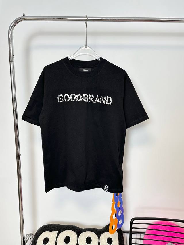 Style number: Hmy120# Goodbrand letter sequin slogan pearl sequin short-sleeved