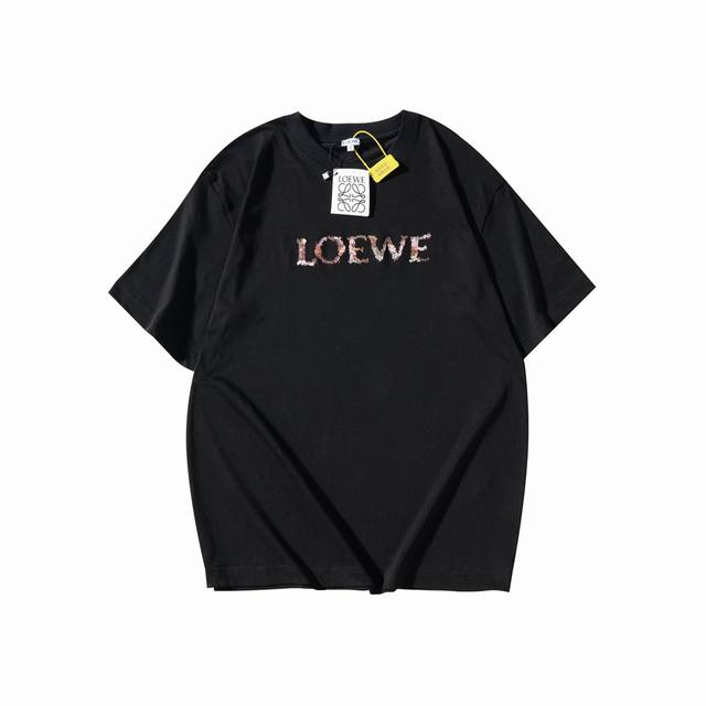 Loewe 2025 new blended embroidered cotton loose fit short sleeves 24 means the y