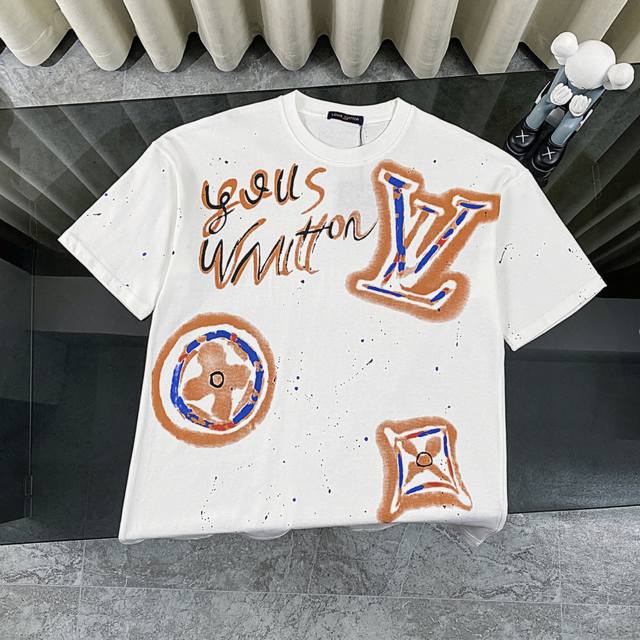 Louis Vuitton Lv 2025 summer new dopamine colorful graffiti Logo printed short-s