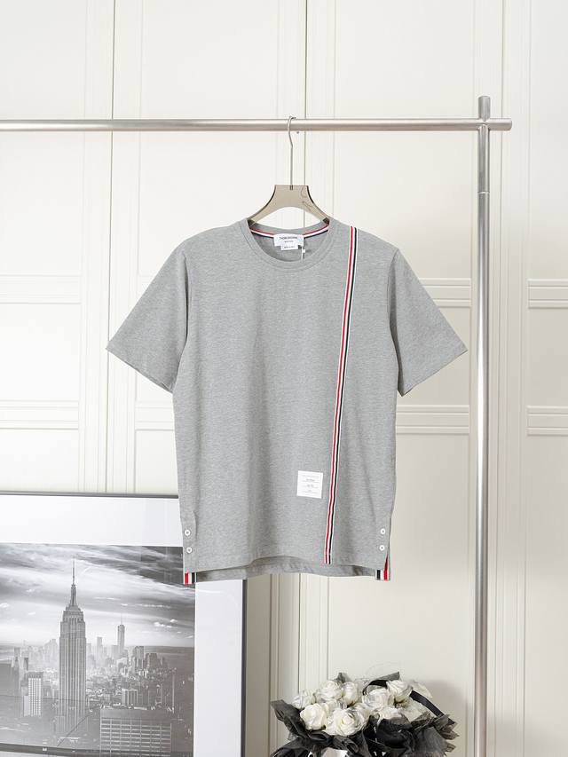 Short sleeves with side webbing label Thom Browne Tb short sleeves with side web