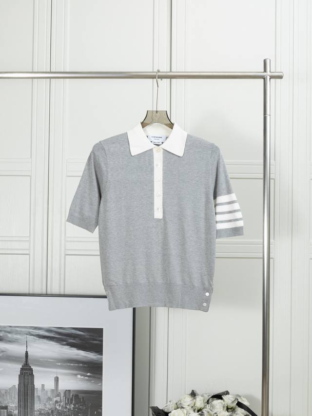 Original product, highest version Thom Browne: Polo with flowers on the back, wo