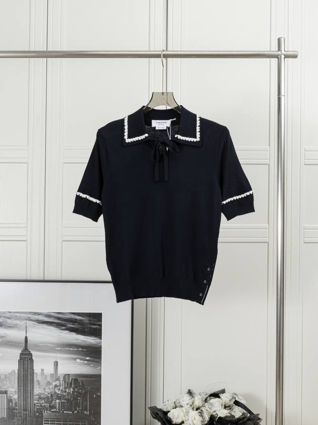 Towel embroidery Polo short sleeves Thom Browne: Towel embroidery Polo 1:1 origi