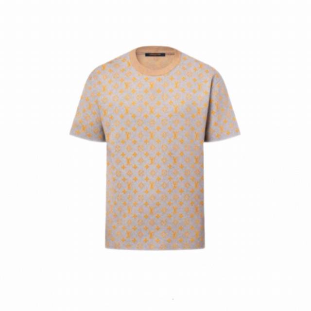 Lv Louis Vuitton Monogram full-frame old flower contrast wool short-sleeved spot