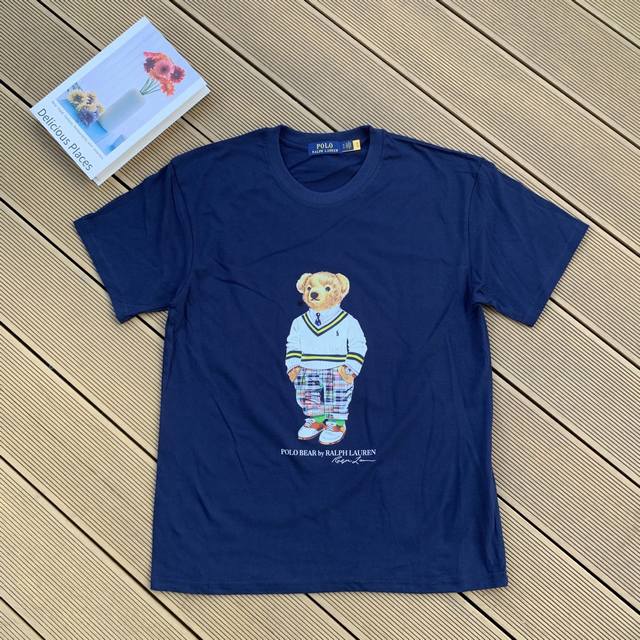 Style number: L11 Ralph Lauren 2025 summer new color pure cotton 240g bear print