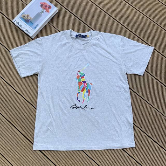 Style number: L04 Ralph Lauren 2025 summer new color pure cotton 240g horse colo