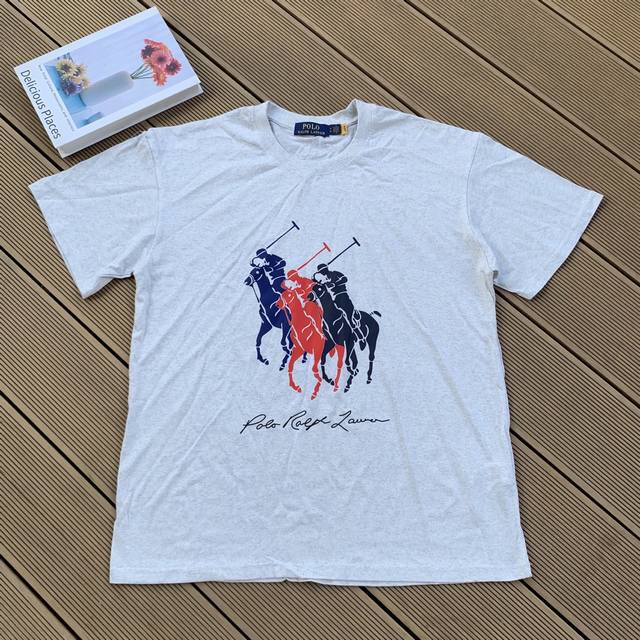 Style number: L02 Ralph Lauren 2025 summer new color pure cotton 240g horse colo