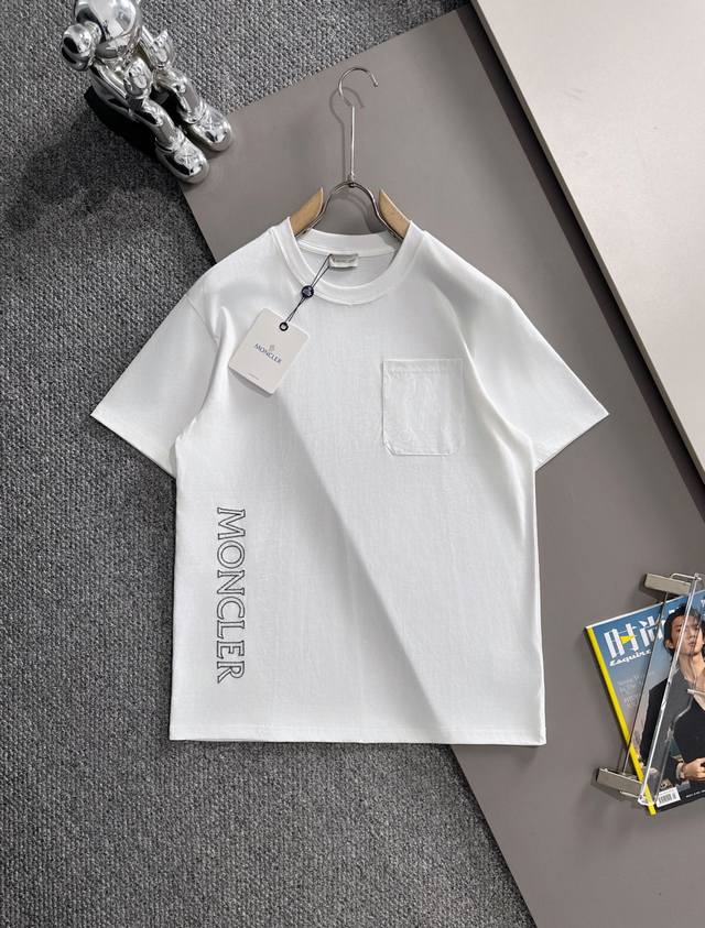 Moncler 2025 new woven pocket stitching hollow embroidered letter logo unisex sh