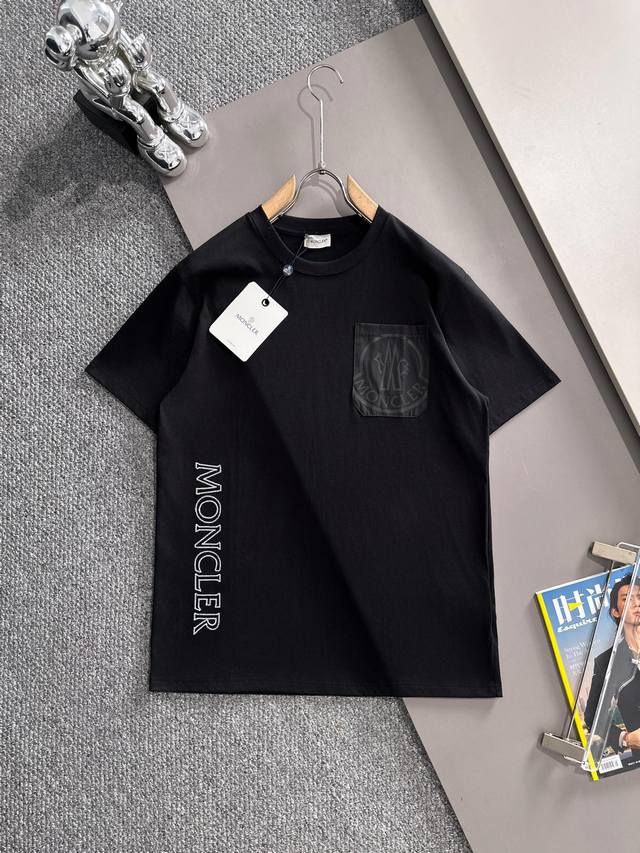 Moncler 2025 new woven pocket stitching hollow embroidered letter logo unisex sh