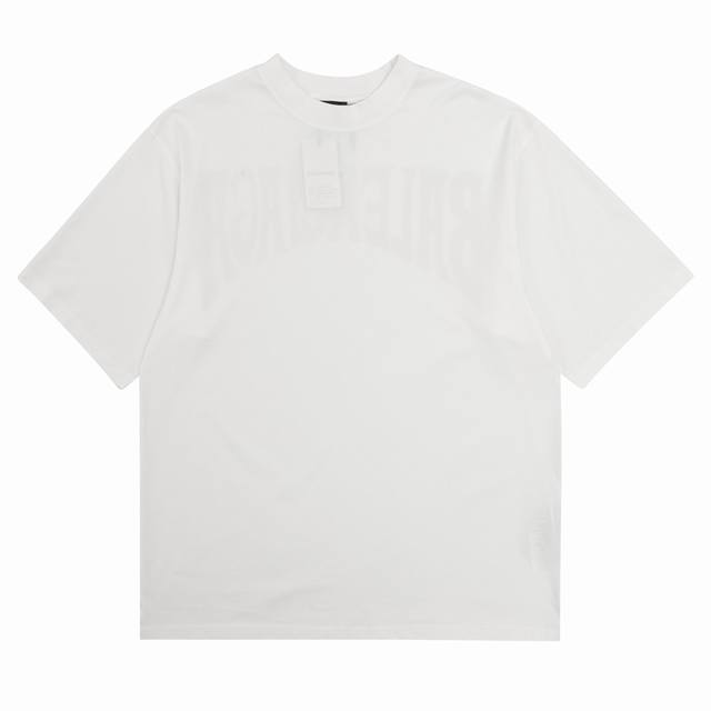 Balenciaga Paris family hand-painted back letters round neck short sleeves Size: