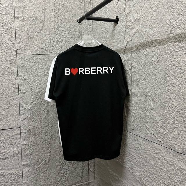 Bbr Burberry * Li 2025 spring and summer classic simple love letter embroidery b