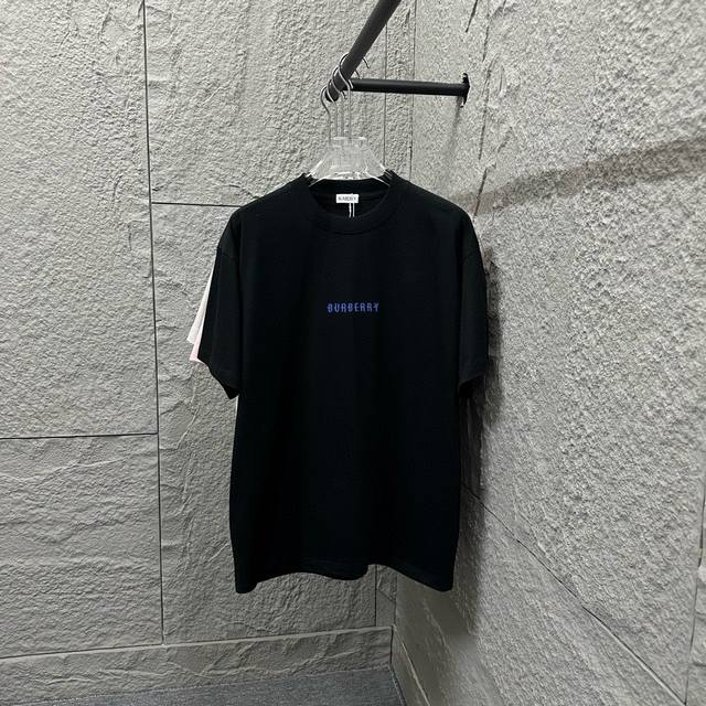 Bbr Burberry * Li 2025 spring and summer classic simple blue letter embroidery p