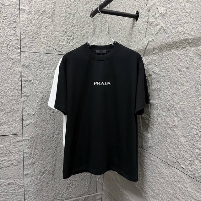 Prada *Prad* 2025 Spring and Summer Simple Letter Embroidery Personalized Logo C