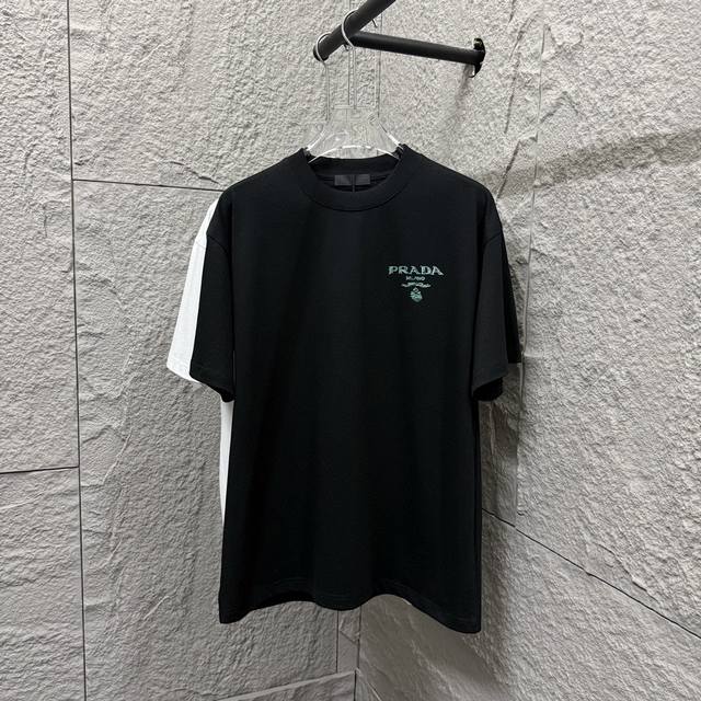 Prada 2025 Spring and Summer classic green letter embroidery personalized logo C