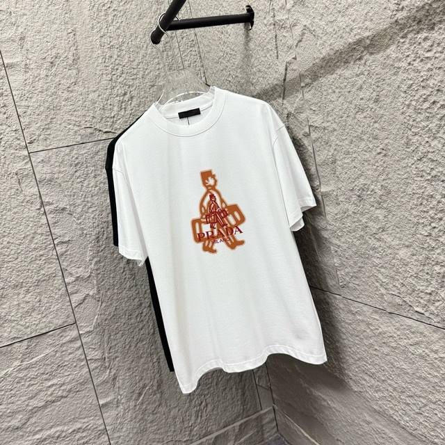 Prad* 2025 Spring and Summer Personalized Classic Print Logo Customized Double Y