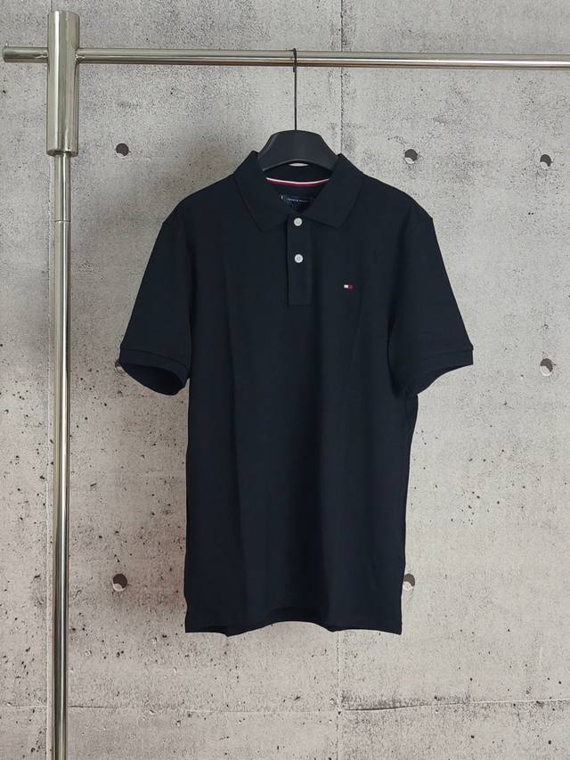 Real shot high quality version Tommy Tommy small embroidered letters Polo shirt