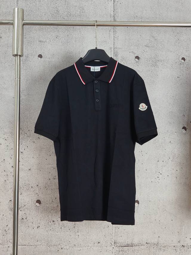 Real shot high quality version Monogram embossed sleeve label lapel Polo shirt s