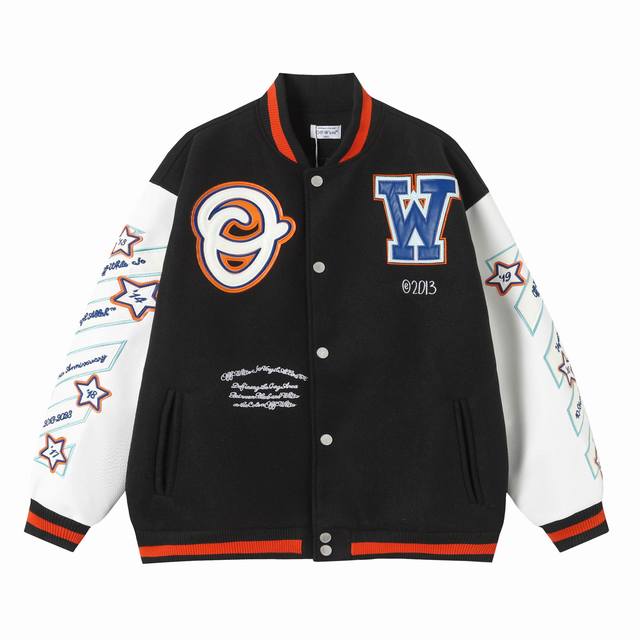 Off White X30 Size: M Lxl Xxl Offwhite24Ss catwalk style baseball jacket coat Or