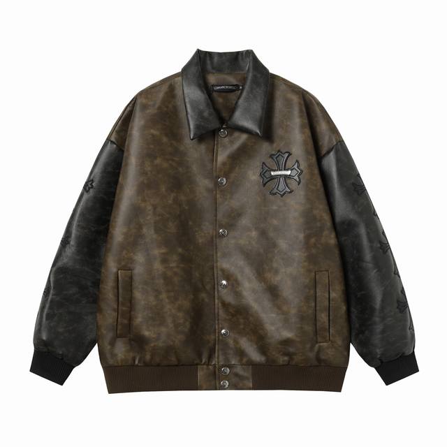 Style No. X18 Ch Chrome Hearts Ss catwalk baseball jacket flight leather jacket