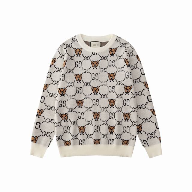 Model No. M19 Gucci autumn and winter classic knitted round neck sweater Positio