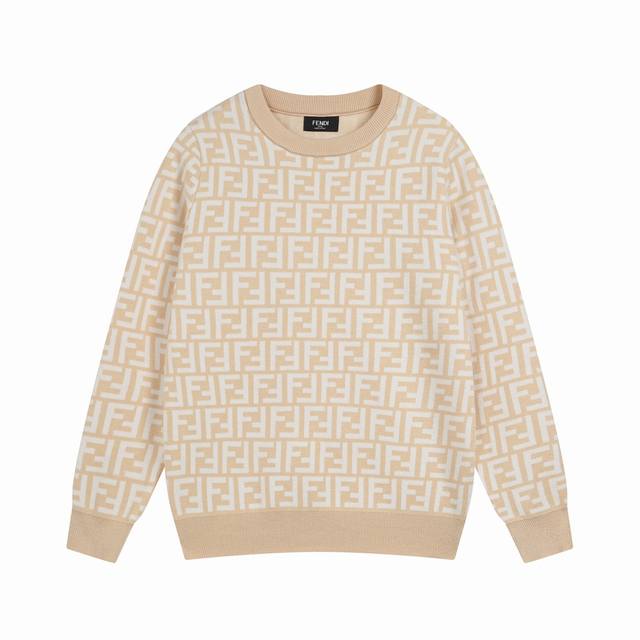 Model No. M03 Fendi autumn and winter new fashion elements jacquard logo round n