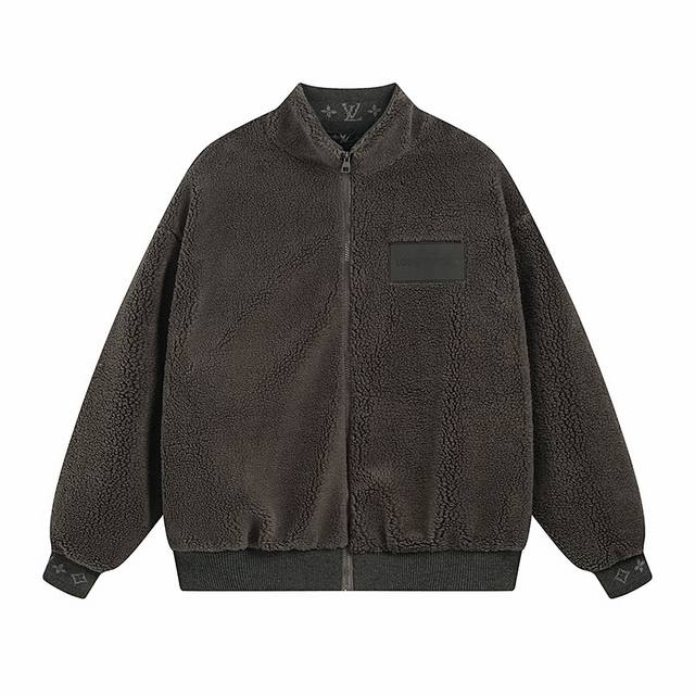 Style S06 1V Fw Plush jacket cuffs and inner collar with contrast jacquard weave