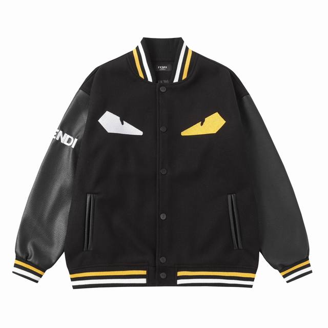 D007 Fendi Ss catwalk baseball jacket jacket It took a month to order the origin