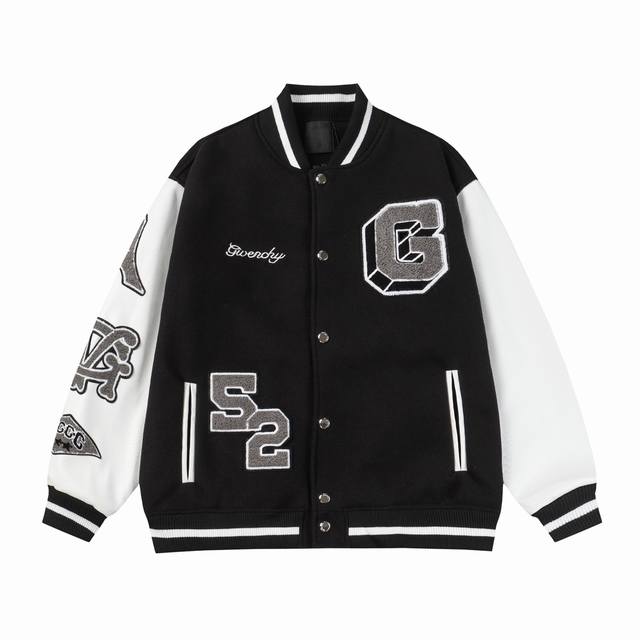 Style No. B59 Gvc Givenchy lambskin towel embroidery baseball jacket high-weight