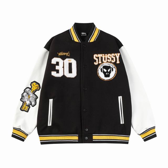 W13 Stussy Et baseball uniform uses towel embroidery technology to restore hardw