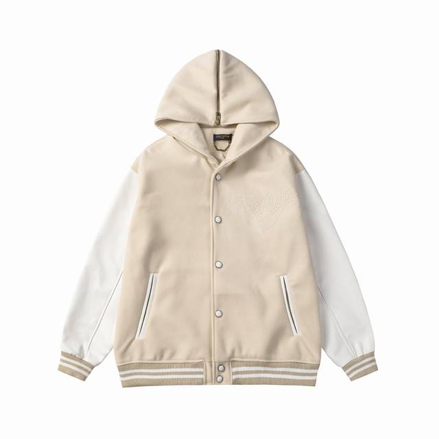 Lv24Ss new baseball jacket hooded jacket, made of 700G dragon and phoenix nylon