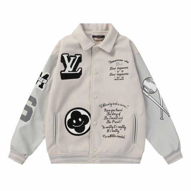 B35 Lv donkey playing baseball towel embroidery baseball jacket jacket High-weig