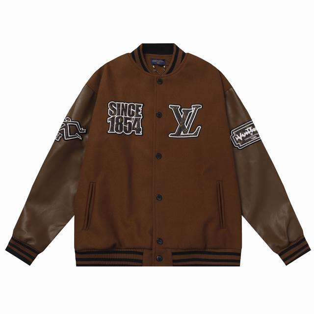 Style No. B17 Lv sunflower patch old flower embroidery baseball jacket high gram