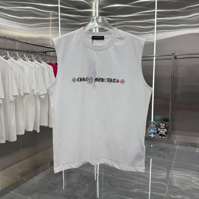 Ch Chrome Hearts 2025 summer new 260g sleeveless vest personalized printing unis