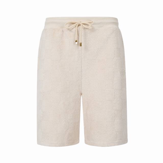 Exclusive supply 1V checkerboard embroidered woolen shorts Original 10707 purcha
