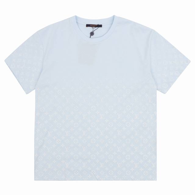 Louis Vutton gradient full print logo short-sleeved T-shirt Size: SL