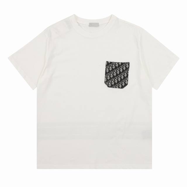 Dior Dior pocket decoration patchwork short-sleeved T-shirt Size: SL