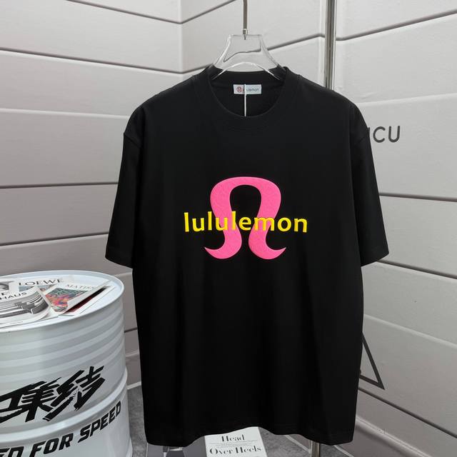 Lulu*Lemon*Lulu 2025 spring and summer new short-sleeved T-shirt with classic le