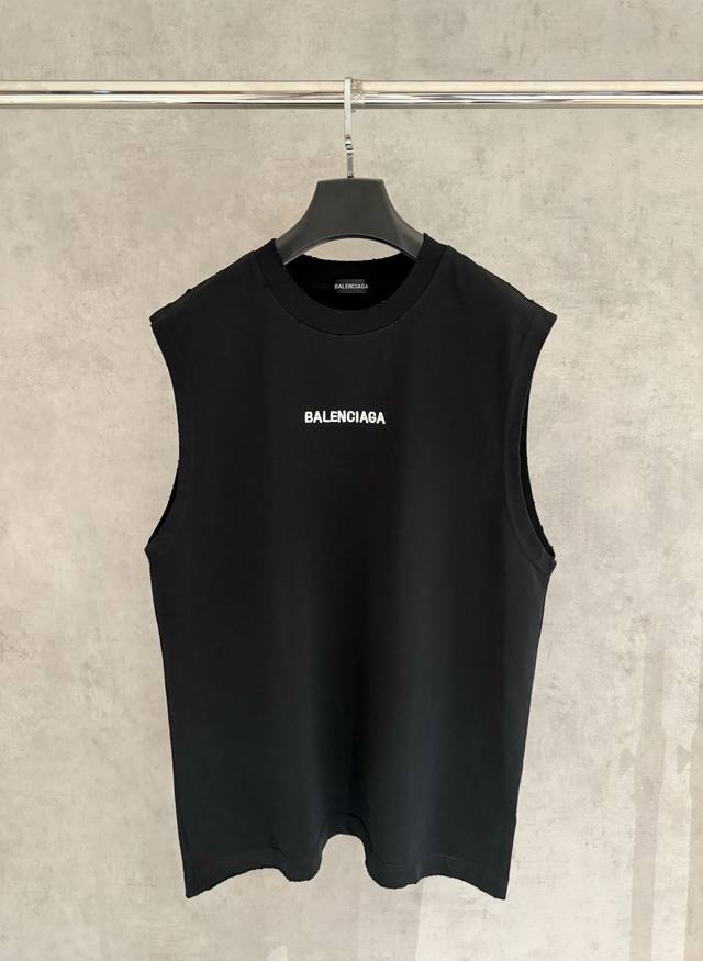 Strict quality control Balenciaga new sleeveless vest Heavy 320g double yarn fab