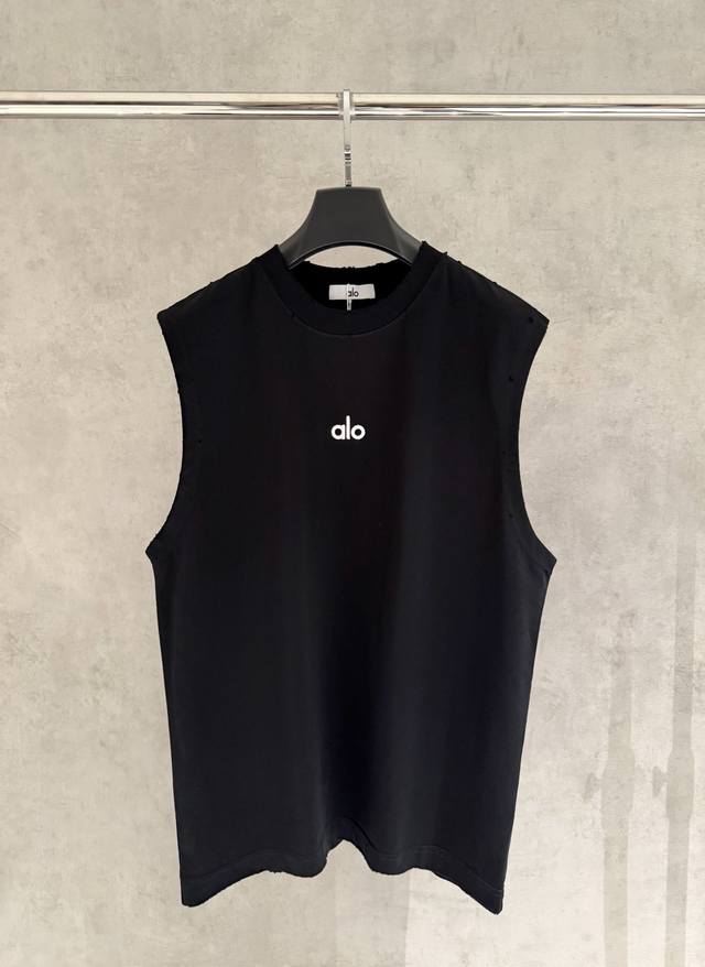 Strict quality control Alo new sleeveless vest Heavy 320g double yarn fabric The